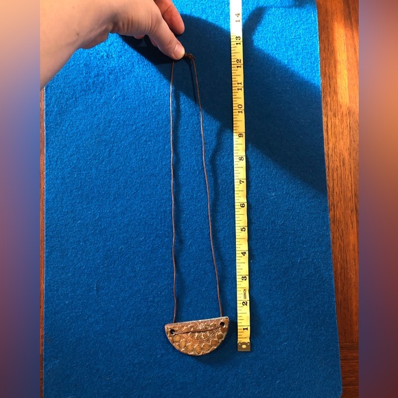 Glazed Ceramic Halfmoon Necklace - Picture 4 of 7